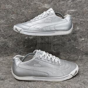 Puma Speedcat Low Sneakers Men's Size 11.5 Metallic Silver 302624 Running Retro